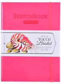 Скетчбук А5 50л "Bristol Touch" малиновый, для графики и маркеров, 180г/м2