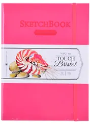 Скетчбук А5 50л "Bristol Touch" малиновый, для графики и маркеров, 180г/м2