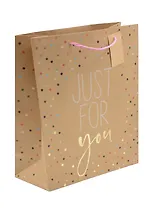 Пакет А4 32*26*12 "Just for you" жен.,бум.мат.ламинат