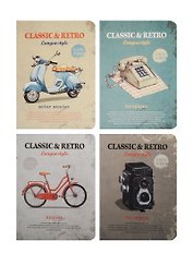 Записная книжка «Classic&retro» А6, 32 листа, сшивка, Languo, в ассортименте
