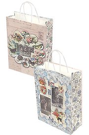 Пакет подарочный крафт А3 32*42*14 "Ретро", GRAND GIFT