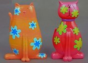 Фигурка декоративная Кошка аппликация 12*9*3,5 см (462863)