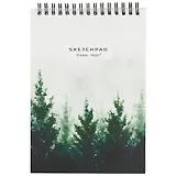 Скетчбук А5 30л "Акварельный лес" 160г/м2, тв. обложка, спираль