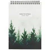 Скетчбук А5 30л "Акварельный лес" 160г/м2, тв. обложка, спираль