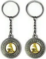 Сувенир, АКМ, Брелок-канат,"Памятник Петру I "Медный всадник".", цвет античное олово, металлическая вставка