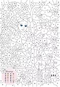 Большая книга волшебных раскрасок для девочек. Цвета, символы, номера - 1