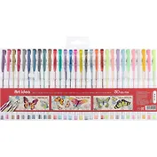 Ручки гелевые Art idea, 30 цветов