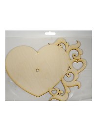 Основа под часы Сердце ажурное (2150399) (24х19см) (игрушка из дерева) (упаковка)