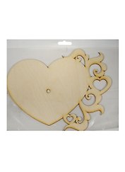 Основа под часы Сердце ажурное (2150399) (24х19см) (игрушка из дерева) (упаковка)