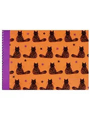 Альбом для рисования Unnika, "Кошачий орнамент (графика)", А4, 20 листов, на евроспирали