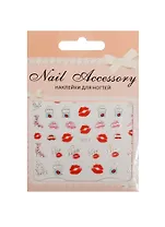 Наклейки декоративные на ногти 1, Губы 1 7*10см