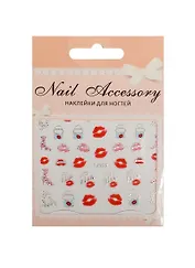 Наклейки декоративные на ногти 1, Губы 1 7*10см