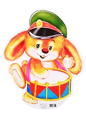 Плакат вырубной "Заяц-барабанщик"