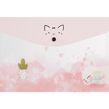 Папка -конверт «Dream cat» А4 на кнопке, в ассортименте