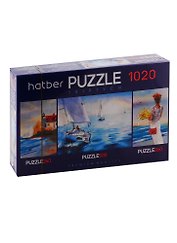 Пазл HATBER Premium 260+500+260 элементов TRIPTYCH 3 картинки в 1 коробке-Акварель