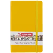 Скетчбук А5 80л "Art Creation" 140г/м2, желт.тв.обл., резинка