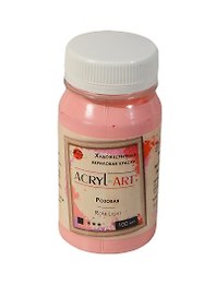 Краска акриловая "Акрил-Арт" розовый,100мл,банка, Таир