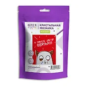 Кристальная (алмазная) мозаика ФРЕЯ Магнит "Голодный кот", 9 х 11 см