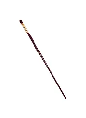 Кисть художественная Вернисаж, синтетика бордовая, плоская, длинная ручка №8, Гамма