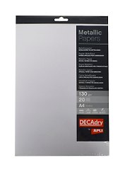 Бумага дизайнерская А4, 130г/м3, «Жемчужный металлик», DECAdry