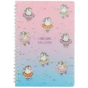 Тетрадь в клетку Unicorn Ballerina 3D, 60 листов