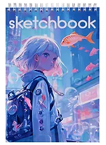 Скетчбук А5 40л "Аниме" спираль