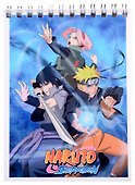 Блокнот А6 40 листов, клетка, "Naruto" евроспираль - 0