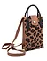 Сумочка вязаная с застежкой Леопардовый принт (коричневая)  (12х18х6) (текстиль) (12-Yiheng-0605) - 1
