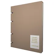 Тетрадь 120л кл. "NUANCES. Крем-брюле" на кольцах, смен.блок, обл. кож.зам, нашивка, инд.уп