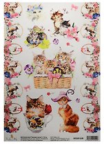 Декупажная карта Корзинка счастья 21*30см