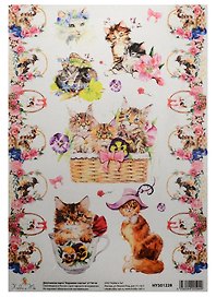 Декупажная карта Корзинка счастья 21*30см