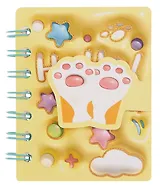 Записная книжка А7 80л лин. "Лапка" на липучке, ассорти