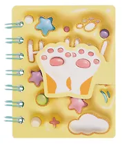 Записная книжка А7 80л лин. "Лапка" на липучке, ассорти