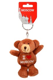 Брелок-мягкая игрушка "Мишка-I love Moscow" (Москва) (M-ILM)