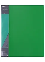Папка 2кольца А4 25мм, пластик 0,7мм, зеленая