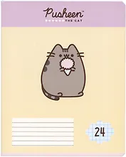 Тетрадь в клетку Pusheen, 24 листа, в ассортименте