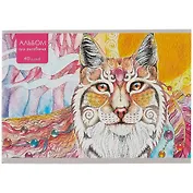 Альбом для рисования Listoff, "Рысь", А4, 40 листов, на скрепке