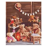 Алмазная мозаика ТРИ СОВЫ "Мишки", 40*50см, холст