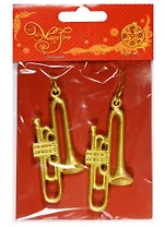 Новогоднее подвесное украшение Труба (набор из 2 шт.) (13,5х9,5)