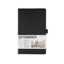 Блокнот для зарисовок 13*21 см, 80 листов "Sketchmarker Domino" 140г/м2, черно-белый