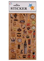 Стикеры эпоксидные на крафтовой подложке 6 видов микс