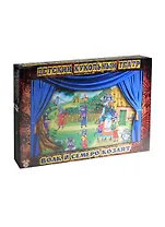 Детский кукольный театр Волк и семеро козлят (КТ-109) (наст. картон. ширма+набор персонажей+сценарий) (3+) (коробка)