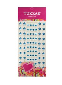 Набор для творчества, Tukzar, Наклейки-стразы акриловые Цветочки стразы+жемчуг 10*24см