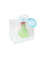 Свеча Ёлка с бантом (5см) (ПВХ бокс)