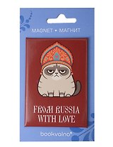Магнит From Russia with love Кот в кокошнике (МВ2025-101)