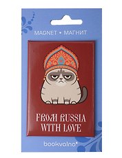Магнит From Russia with love Кот в кокошнике (МВ2025-101)