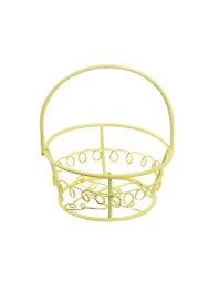 Кукольные аксессуары, корзинка круглая желткая 5*7см (11-00836-20)