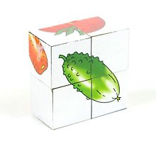 Кубики, Малыш, На бабушкиной грядке, 4 штуки