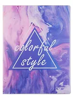 Тетрадь в клетку Lenwa, Colorful style violet, 80 листов