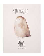 Открытка одинарная "make me smile"